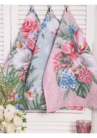 Kuz'kina Hatka 3 Parçalık Mutfak Havlusu Seti 224582756 Pembe