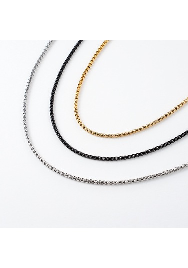 Yystore Çelik Kolye Titanyum Çelik 2.0mmx45cm U Şekil Moda Aksesuarları Heız-4347 Siyah