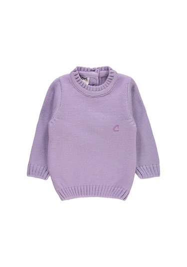 Civil Baby Kız Bebek Triko Kazak 6-18 Ay Lila