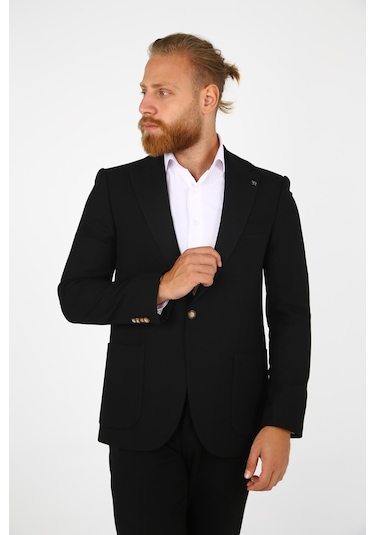 Brango 30148 Erkek Blazer Ceket Siyah