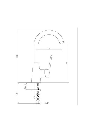 Eca Ar Fine 102188145 Kuğu Borulu Lavabo Bataryası Krom
