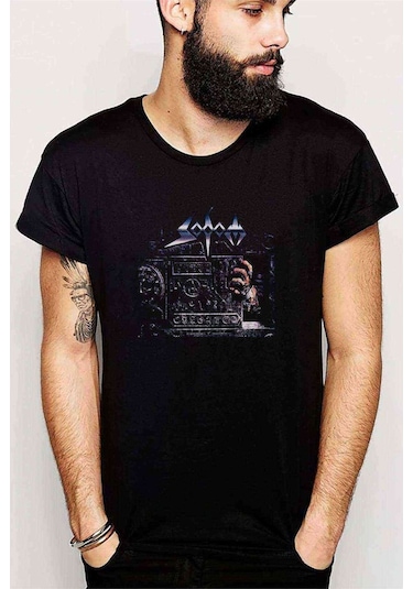 Sodom Better Off Dead Baskılı Siyah Erkek Tshirt