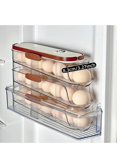 Liangmei 1 Adet Ev Buzdolabı Yumurta Saklama Kutusu Otomatik -