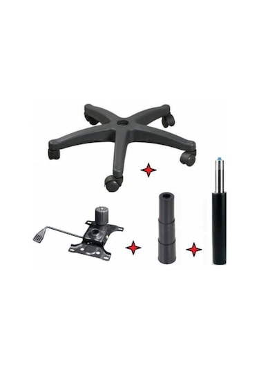 Depolife Yönetici Ofis Çalışma Koltuğu Ayağı Yıldız Tekerlek Aortisör Tele