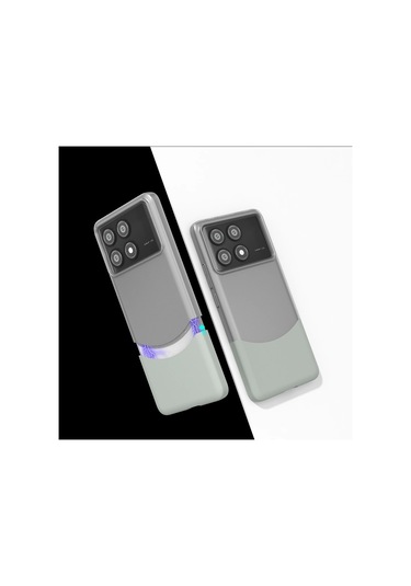 Poco X6 Pro Kılıf Magsafe Şarj Kartlıklı Mıknatıslı Duble 1.7mm Kapak Kart Bölmeli Lacivert Siyah Gr