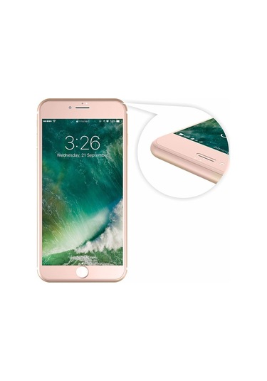 Bufalo Iphone 6-6S Kavisli 4D Cam Ekran Koruyucu Rose Gold