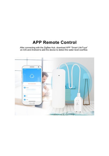 Neevoyu Zigbee Akıllı Su Tespit Sensörü, Uzak Kontrol Ve Uyarı Bildirimi, Smartlife/tuya Uygulaması İle Entegre, Pil Dahil Gateway Gereklidir