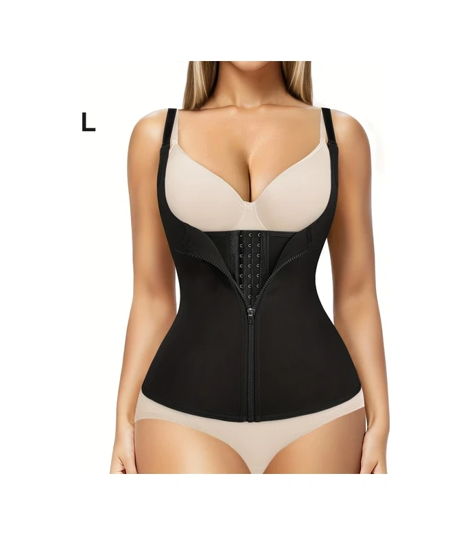 Gateesat Kadın 2si1 Vücut Şekillendirici Korse Ve Fermuarlı Atlet L Sku