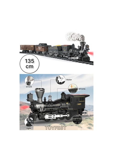 Buharlı Işıklı Ve Sesli Classic Tren Seti - 135 Cm