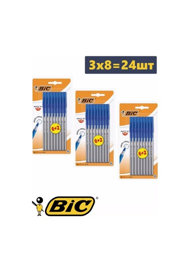 Bıg Bıg 24'lü Tükenmez Kalem - Mavi. Set. 254855957 Mavi