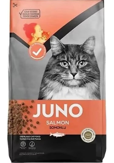 Juno Sterilised Somonlu Kısırlaştırılmış Yetişkin Kedi Maması 15 KG