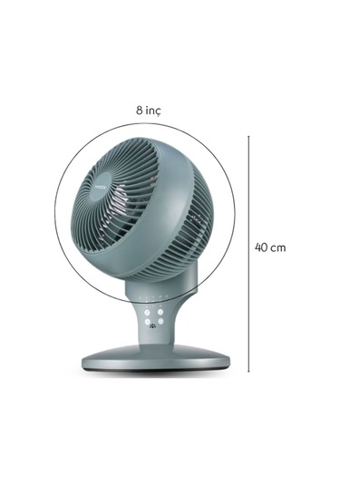 Woox 8'' 360 Derece Salınımlı Uzaktan Kumandalı Dokunmatik Ekran 40 Cm Zaman Ayarlı Masaüstü Vantilatör