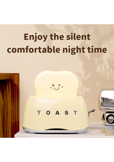 Wezone Şarj Edilebilir Tost Şeklinde Gece Lambası - 3000k Sıcak Sarı Işık, 1200mah Pil, 30/60 Dakika Zamanlayıcı