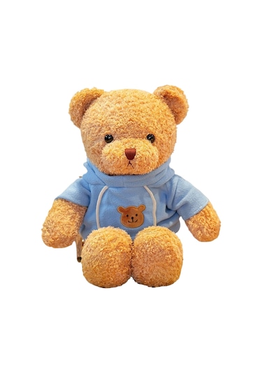 Turki Teddy Ayı Plush Toy Renkli Pillow 50cm Mavi Kazaklık