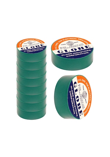 GLOBE İZOLE BANT YEŞİL 10LUK  0.13MMX19MM