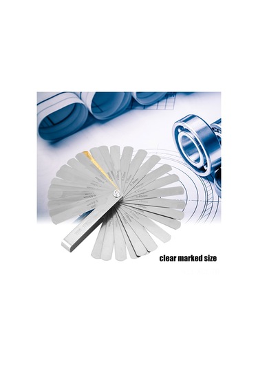 Konesam Stahl Gaps Messer 32 Blatt 0.04-0.88mm, Doppelt Skaliert Metrik/ımperial , Präzise Spaltmessung, Tragbar