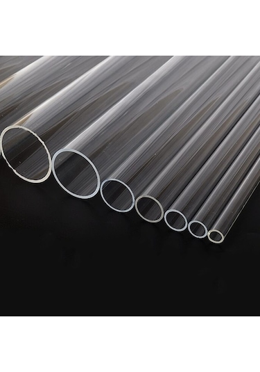 Pleksi Boru Çubuk Şeffaf Akrilik Plexiglass Boru Pleksiglas Tüp