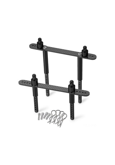 Ximistore9 1/10 Rc Crawler Araçlar İçin Ayarlanabilir Metal + Karbon Fiber Gövde Kolonları - Ön Ve Arka
