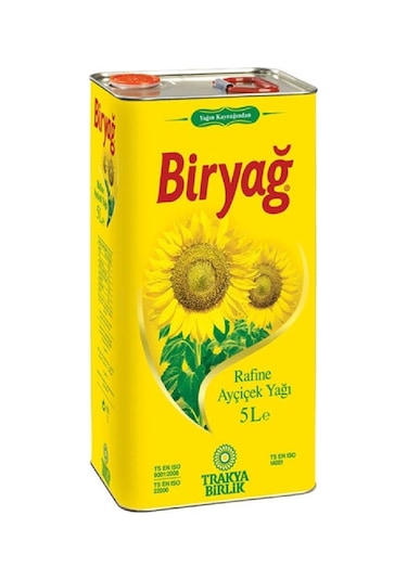 Biryağ Ayçiçek Yağı 5 Lt 4'lü Set