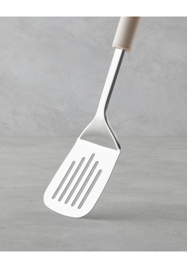 English Home Maisy Paslanmaz Çelik Izgara Spatula 34 Cm Krem Krem