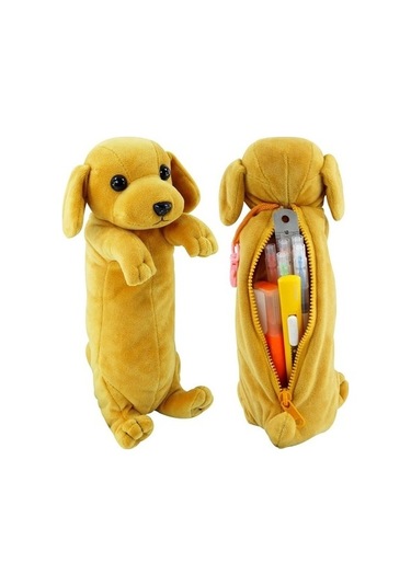 Agoodshop Kalem Kutusu 3d Peluş Köpek Kalem Kılıfı Yumuşak Hayvan Kırtasiye Karikatür Saklama Kalem Çan Ad-4001