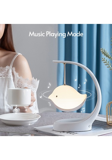 Reedark Bebek Odası İçin Müzikli Kuş Şeklinde Gece Lambası, 1w, Şarj Edilebilir Çok Renkli