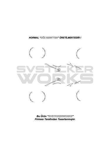 Mondial Drift L Sticker Set Paketi Jant li Beyaz