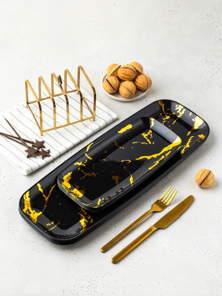 Family Co. Sunum İçin Tek Kullanımlık Plastik Tabaklar - 6 Adet. 372345689 100 adet