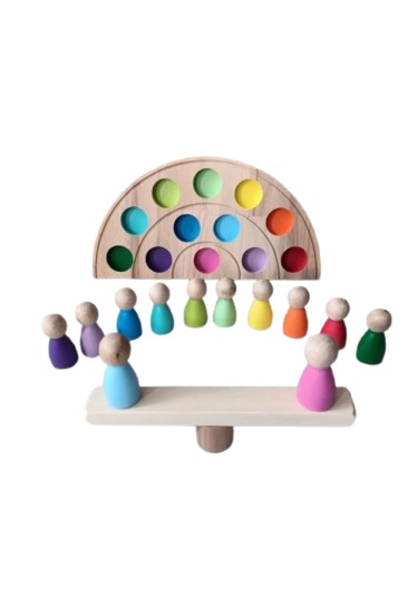 Moccotoys Peg Bebek Ve Gökkuşağı Tabla Eşleştirme 12'lii Insan Fi