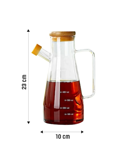 Bambu Kapaklı Cam Yağdanlık Vakumlu Ahşap Stantlı Sirkelik Zeytinyağı Şişesi Yağlık 900 Ml 3'lü Set