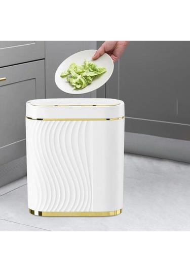 Suntek Magideal Ev Ofis Tuvalet Için Akıllı Çöp Kutusu Beyaz