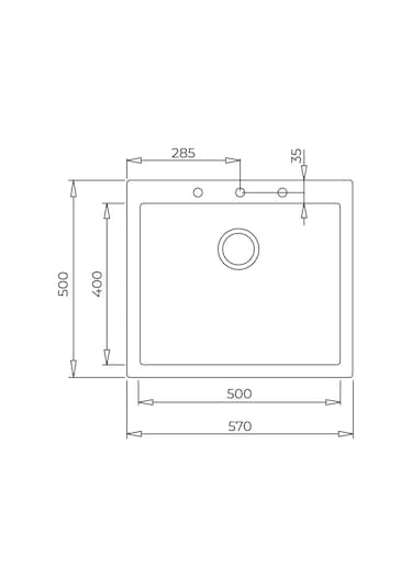 Teka Forsquare 50.40 Tg Tek Hazneli Tegranite + Eviye - Arctic White - 115230009