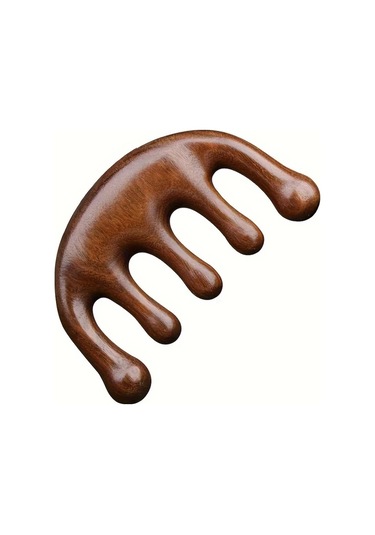 Elmpaly Beş Parmaklı Ahşap Saç Fırçası Saç Açıcı Ve Saç Derisi Masajı Yaş Kuru Saç İçin