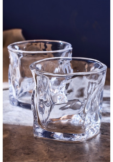Piero 2'li Kristal Cam Bardak 200 Ml Seffaf Seffaf