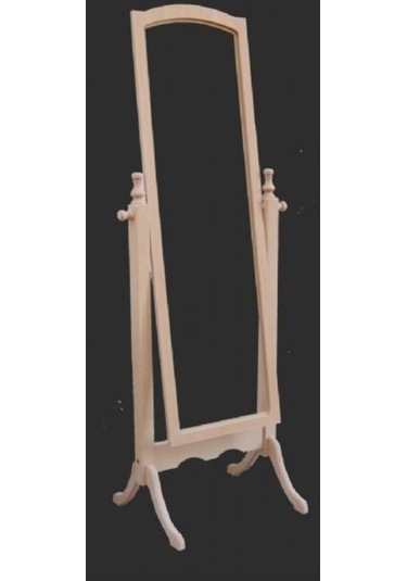 Boy Ayna Dikdörtgen Model Ahşap Ham Natüre Klasik Mobilya Ahşap M