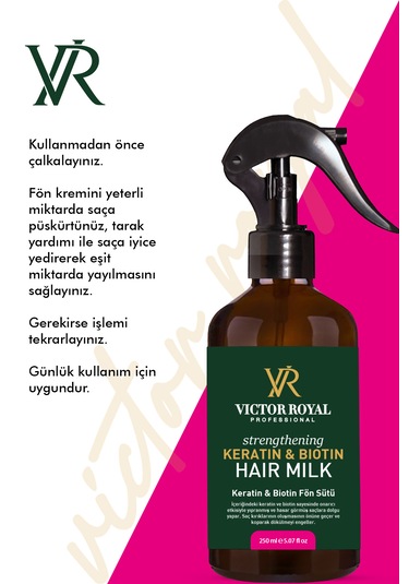 Victor Royal Keratin&biotin Isı Koruyucu Saç Spreyi 250 Ml