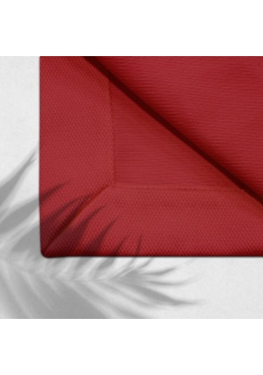 Kuş Gözü Desenli Masa Örtüsü Kırmızı