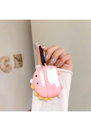 Samsung Galaxy Buds 3 / Galaxy Buds 3 Pro Uyumlu Figürlü Askılı Kılıf Pembe