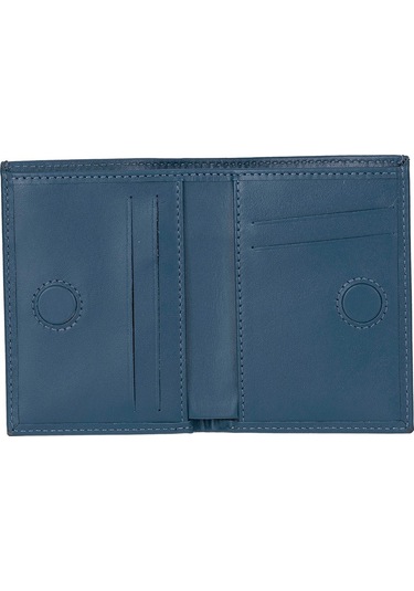 Nigra Hakiki Deri, El Yapımı Cüzdan Gölgeli Mavi Mavi