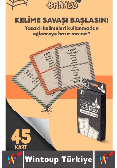 Eğlenceli Aile Arkadaş Okul Sosyalleşme Yaratıcılık Sözel Beceri Gelişimi Oyun Banned-wizard 45 Kart