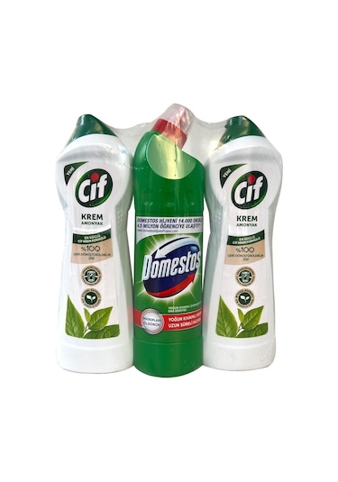 Cif Krem Amonyak 2 x 750 ML + Domestos Dağ Esintisi 750 ML