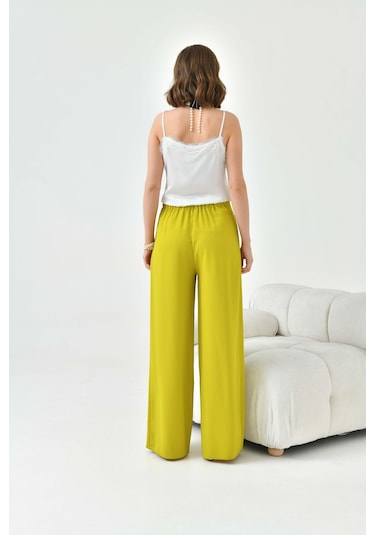 Ftz Women Kadın Lastikli Pantolon Asit 30756-Asit Yeşil