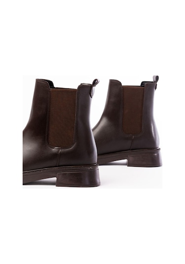 02-2137 Kahverengi Lastikli Günlük Kadın Bot Kahverengi