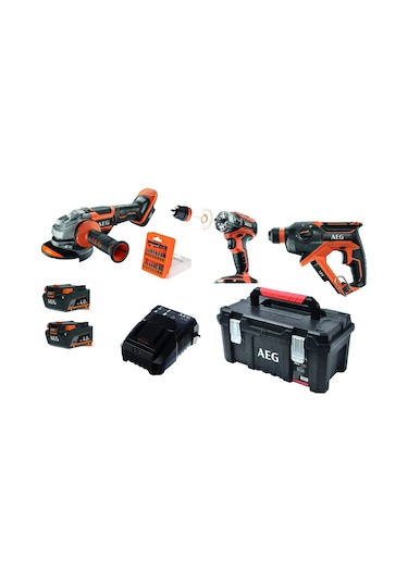 Aeg JP18H3-402C Comba Çift Akülü Profesyonel Akülü Set 3'lü