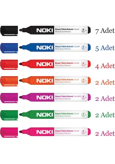 Noki Doldurulabilir Beyaz Tahta Kalemi 24 Lü Set