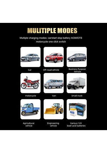 Suofeng Foxsur 12v/6a Akıllı Şarj Cihazı - Otomatik Tamir Özellikli Led Ekranlı Araç Akü Bakım Cihazı