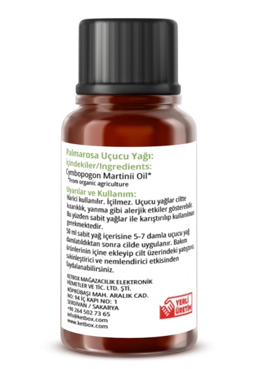 Ketpure Organik İçerikli Palmarosa Uçucu Yağı 10 ML