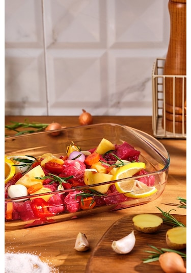 Emsan Classic Borosilikat Fırın Kabı 2.6 L Şeffaf