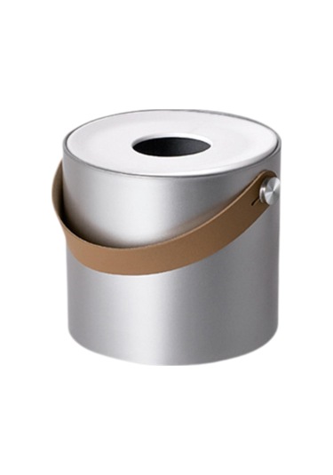 Homyl Gece Sehpası Oturma Odası Şifonyer Için Pu Gümüş Gümüş