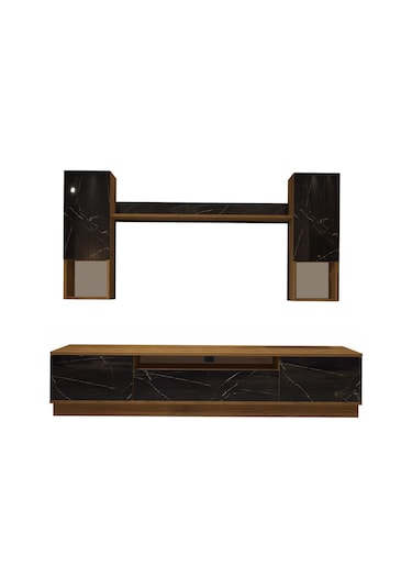Decoraktiv Trendstyle 5das Mdf Tv Ünitesi Tv Sehpası Pera - Siyah Mermer